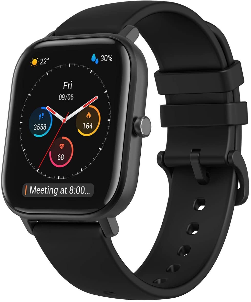 Amazfit GTS | Reloj smartwatch deportivo | 14 días batería | GPS + Glonass | Sensor de seguimiento biológico BioTracker™ PPG | Frecuencia cardíaca | Natación | Bluetooth 5.0 (iOS & Android) | Color: Negro