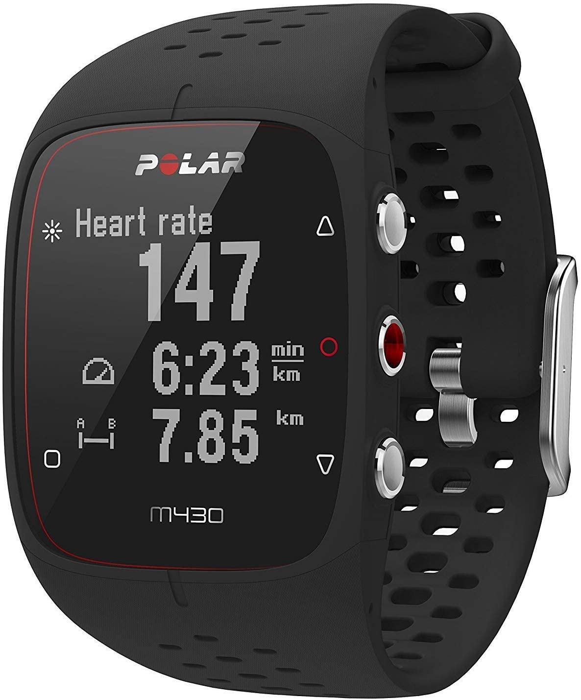Polar M430 | Reloj de running con GPS y frecuencia cardíaca (FC) en la muñeca | Multi-deporte - actividad 24/7 | Color: Negro | Tamaño: M/L